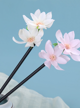 石竹花发簪古风簪子盘发木簪
