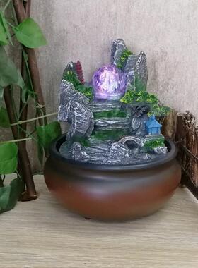 喷泉桌面招财装饰开业礼品风水球