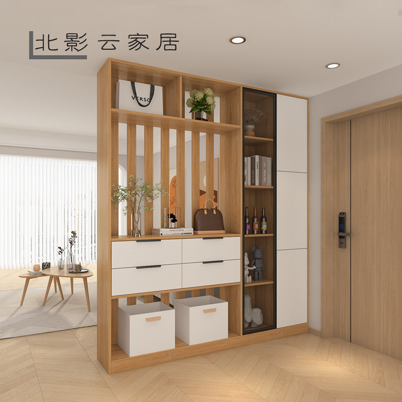 定制屏风鞋柜小户型入户玄关隔断柜间厅柜北欧门厅柜衣帽架换鞋凳_虎窝淘