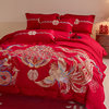 High-end simple wedding four-piece set that does not fade or pill