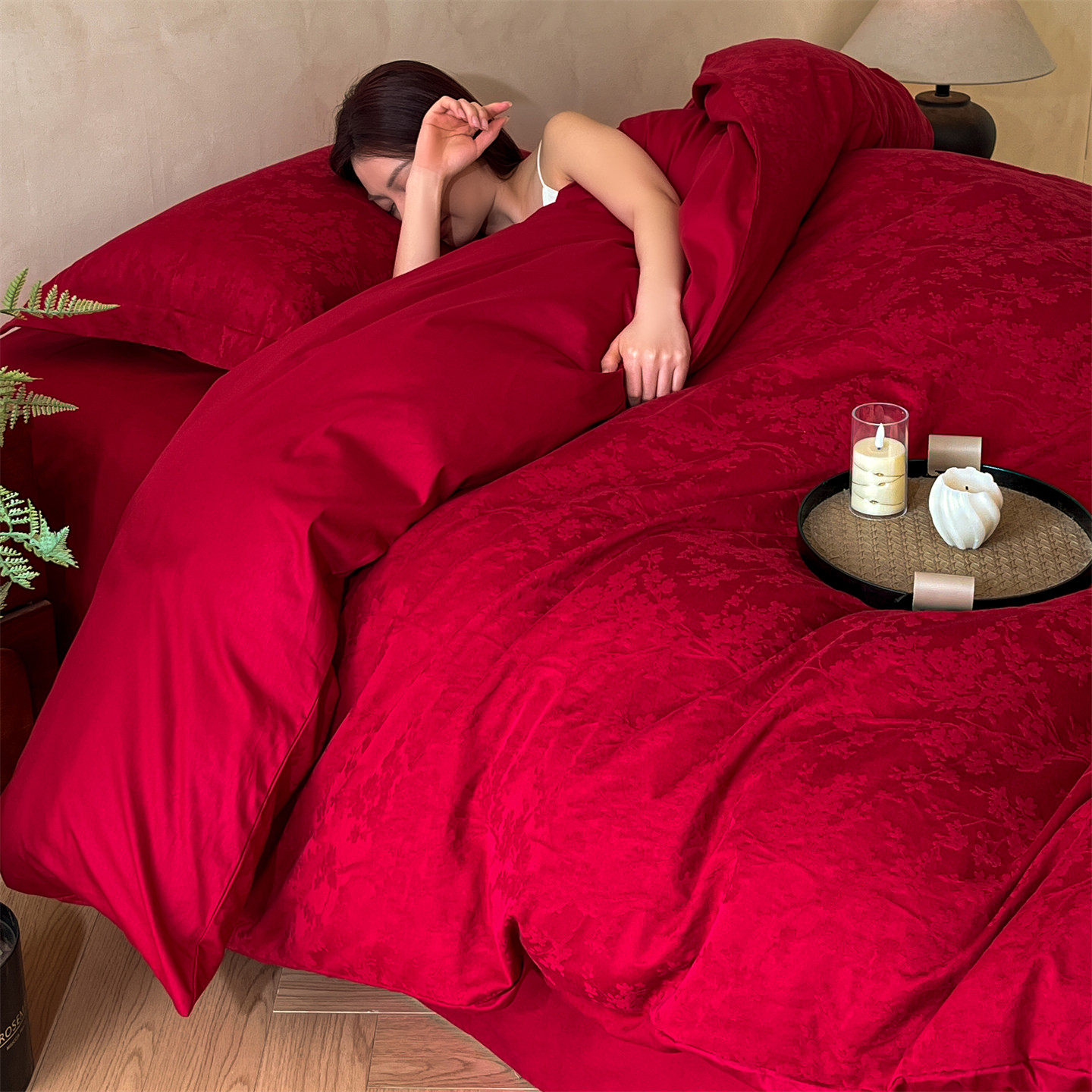 新中式全棉结婚四件套红色婚庆被套纯棉婚房喜被新婚陪嫁床上用品,淘宝优惠券,粉丝福利购,淘宝优惠卷