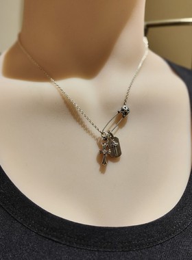 十字克罗伈纯银925项链