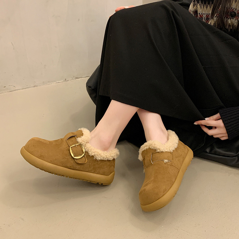 加绒加厚勃肯鞋女冬季一脚蹬外穿棉鞋2025新款防滑保暖孕妇鞋妈妈,淘宝优惠券,粉丝福利购,淘宝优惠卷