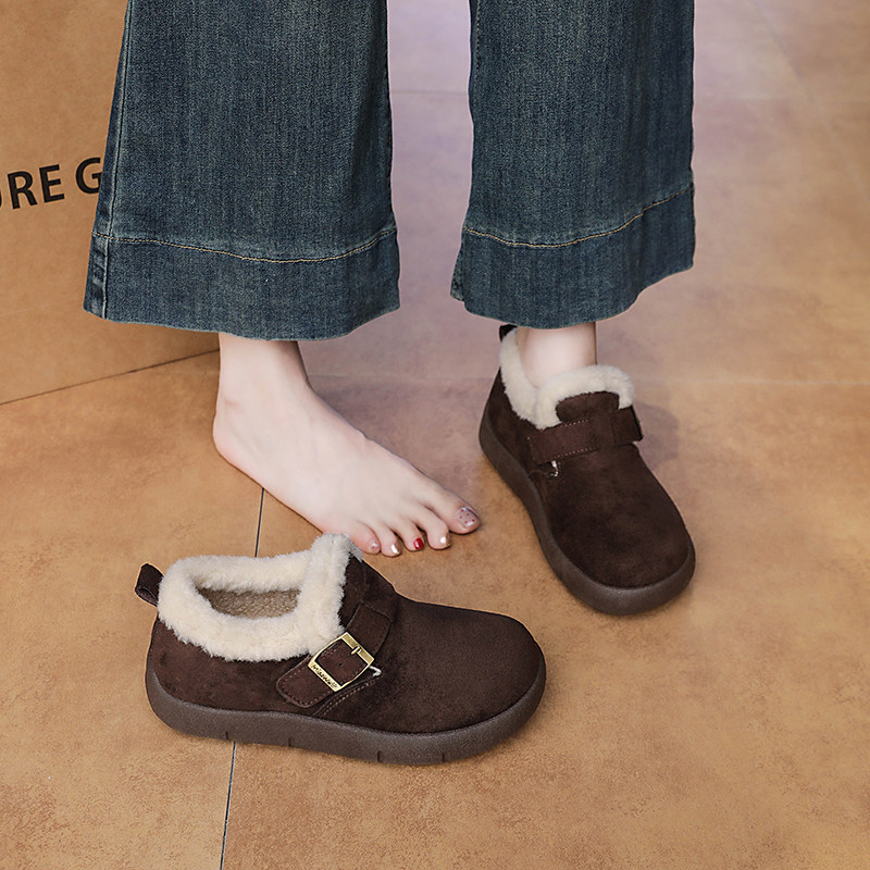老北京布鞋女加绒保暖妈妈鞋2025冬季中老年棉鞋一脚蹬奶奶鞋防滑,淘宝优惠券,粉丝福利购,淘宝优惠卷