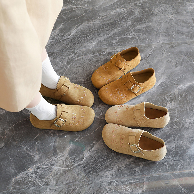 真皮全包勃肯鞋女2026新款春秋一脚蹬懒人鞋平底休闲软底单鞋孕妇,淘宝优惠券,粉丝福利购,淘宝优惠卷