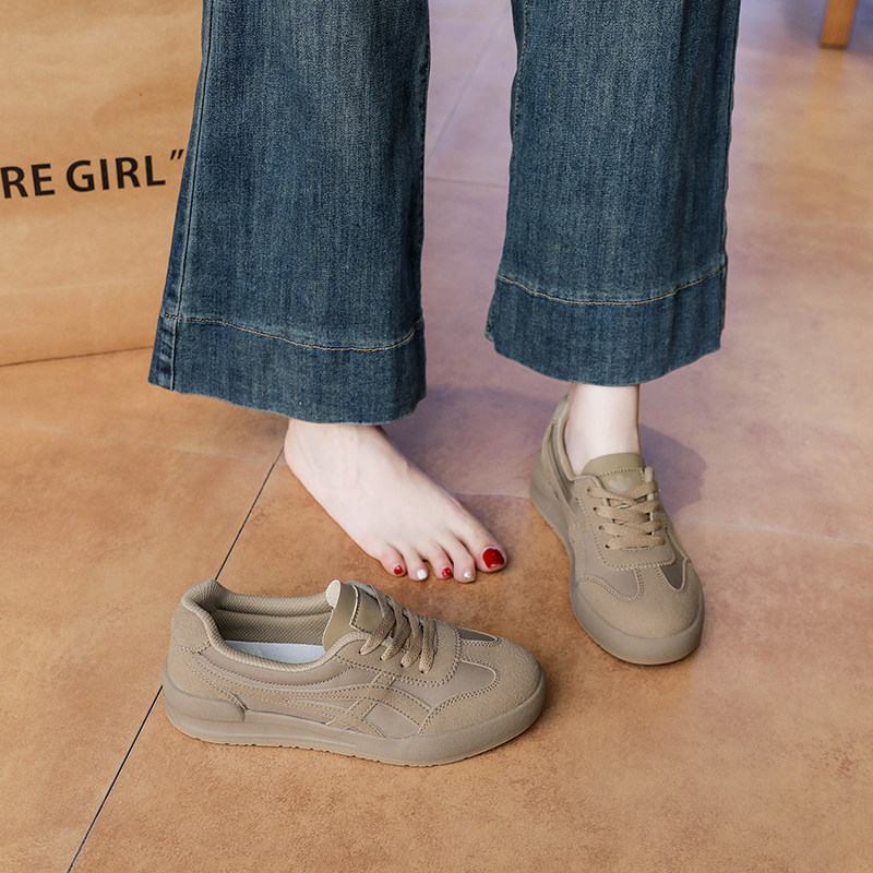 真皮阿甘鞋女2025新款春秋大码41到43休闲德训运动鞋学生板鞋百搭,淘宝优惠券,粉丝福利购,淘宝优惠卷