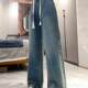Jeans ພາກຮຽນ spring ໃຫມ່ຂອງແມ່ຍິງແລະດູໃບໄມ້ລົ່ນບວກຂະຫນາດ