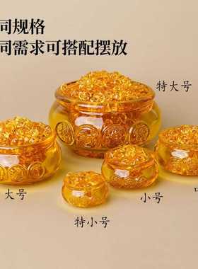 乔迁礼品开业家居聚宝盆摆件琉璃