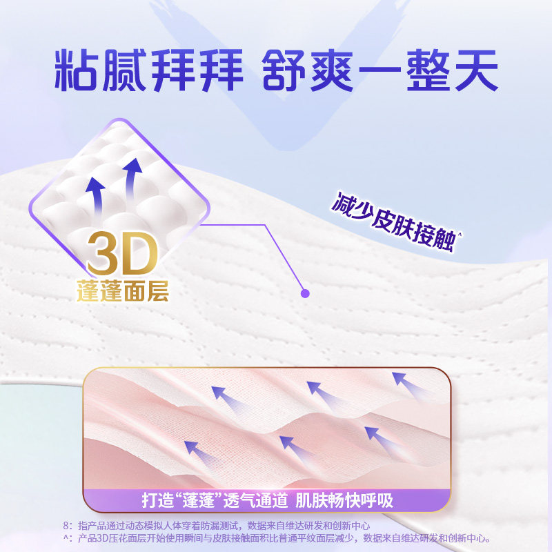 下拉领补贴】优于新国标薇尔卫生巾小V巾日夜含赠到手200片T4百亿