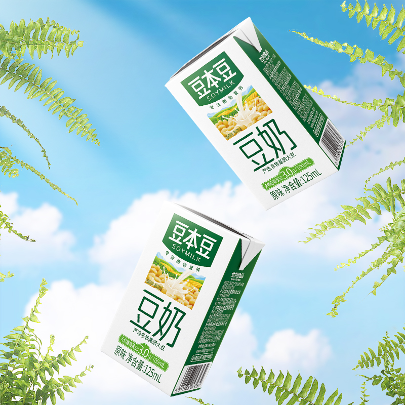 豆本豆豆奶学生儿童原味豆奶125ml*18