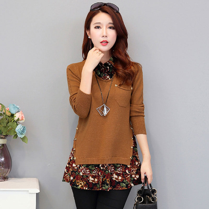 春秋装长袖妈妈收腰百搭洋气t恤 杨柳细腰T恤