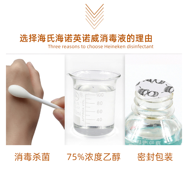 整箱 海氏海诺75%酒精消毒液医用皮肤杀菌清洁75度乙醇喷雾洗手液