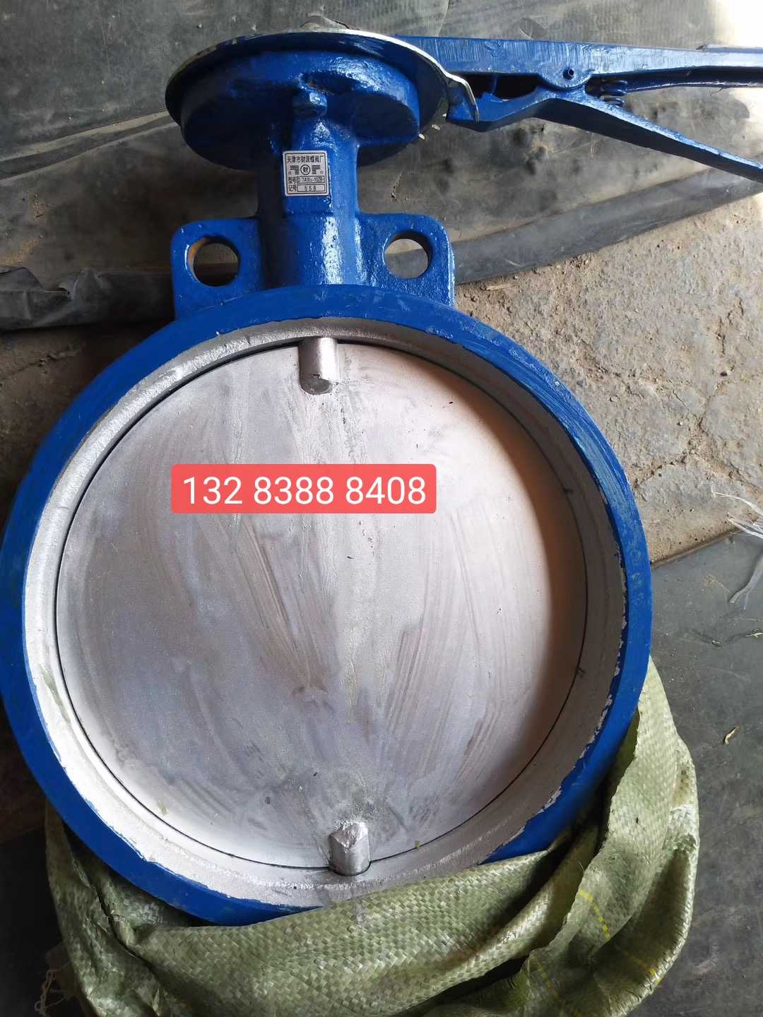 手柄通风对夹式蝶阀D71W-10耐高温蝶阀管道排暖风专用蝶阀DN30080-图1