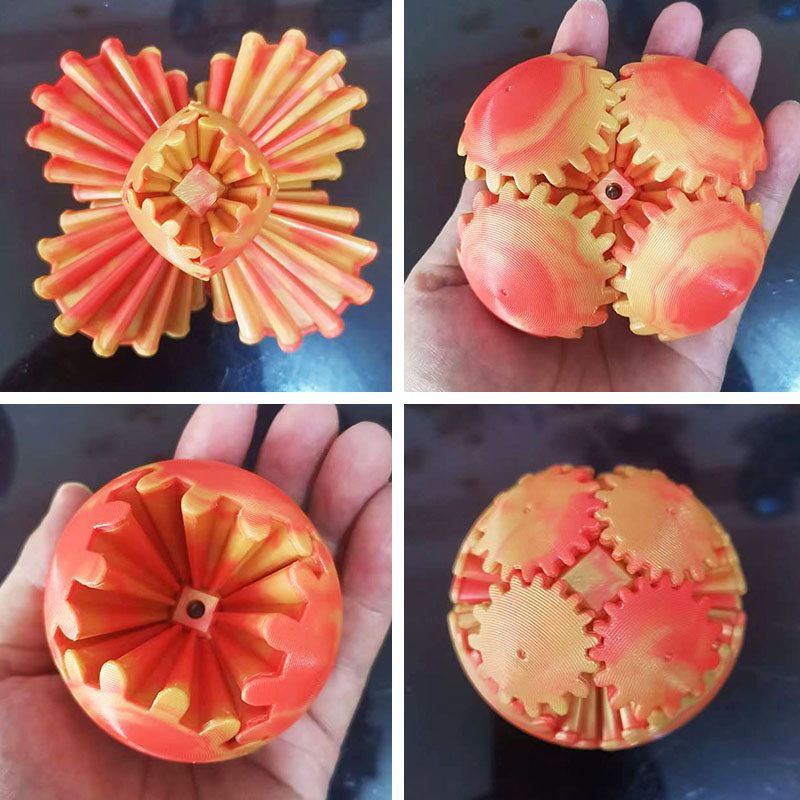旋转齿轮球魔方儿童益智玩具解压3D打印百变创意立体指尖球形积木,淘宝优惠券,粉丝福利购,淘宝优惠卷