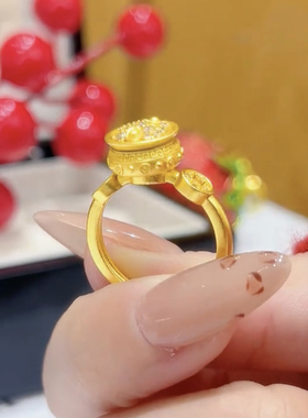 原创设计款可旋转聚宝盆戒指女