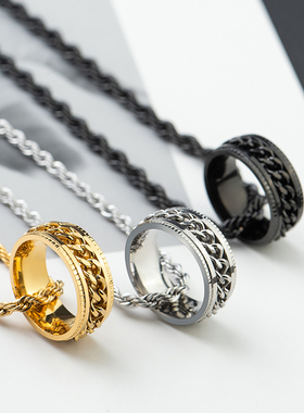 东大门钛钢链条开啤酒旋转尾戒