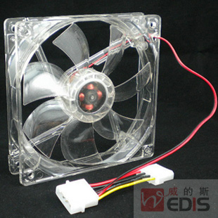 8厘米带LED彩灯透明8CM机箱电源风扇电脑散热器CPU风扇超静音8025 - 图0