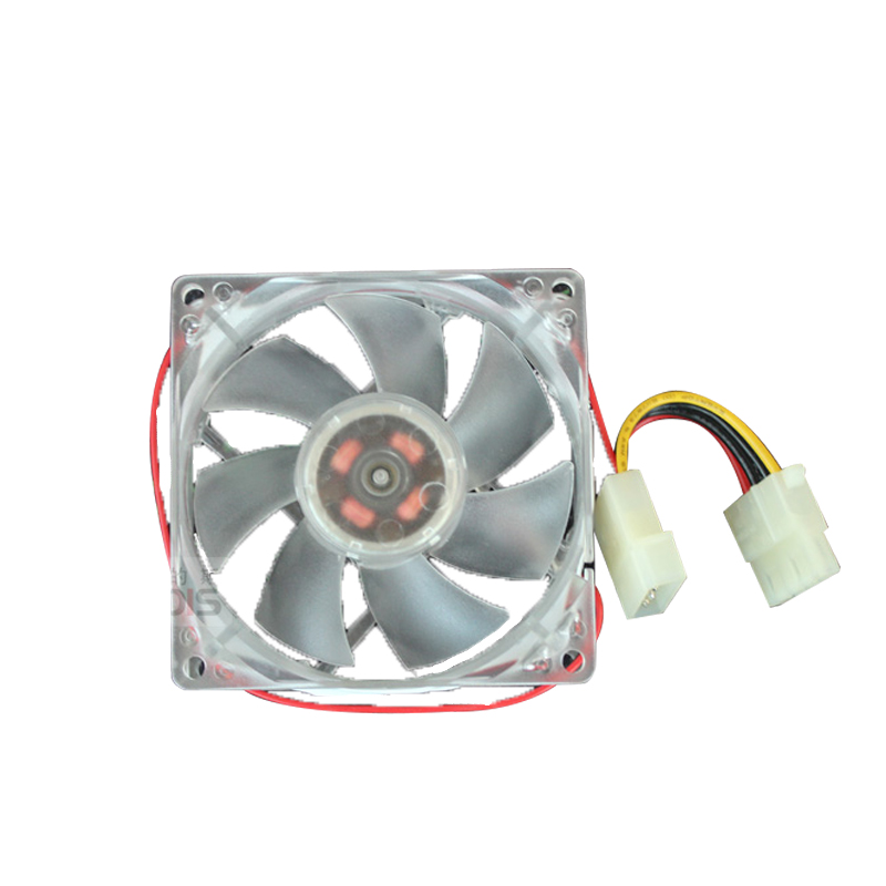 8厘米带LED彩灯透明8CM机箱电源风扇电脑散热器CPU风扇超静音8025 - 图3