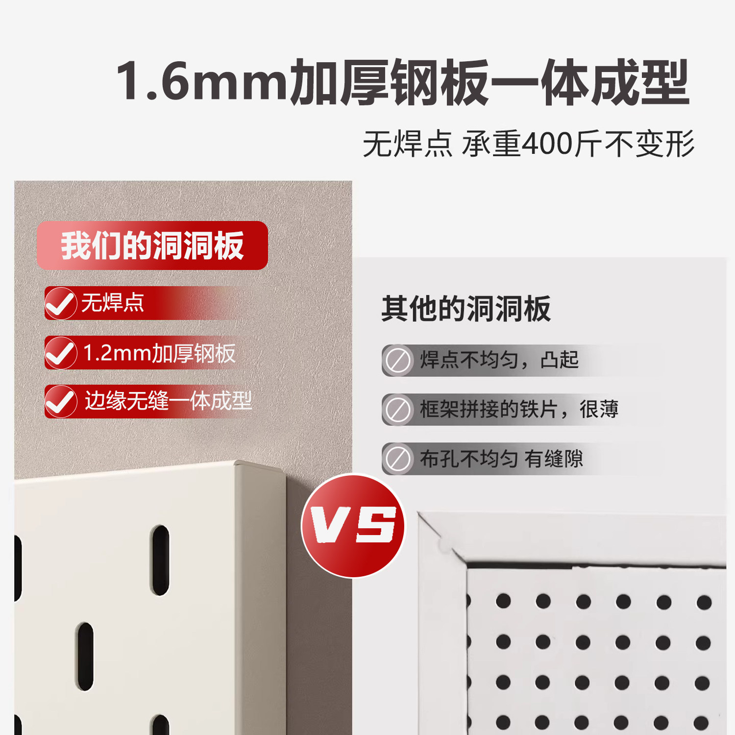 定制金属宜家洞洞板磁吸免打孔置物架配件不锈钢航空铝收纳墙挂板,淘宝优惠券,粉丝福利购,淘宝优惠卷
