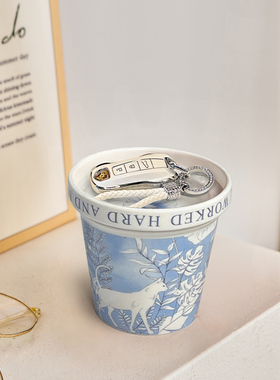 ins风猫咪摆件客厅收纳创意