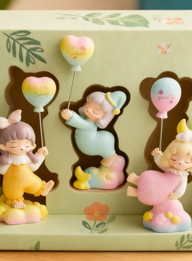 可爱卡通小天使树脂摆件礼盒装