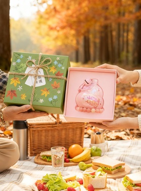 森系文字树脂桌面摆件礼盒祝福