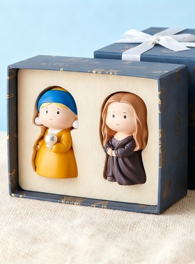 可爱人物树脂桌面摆件礼盒女友