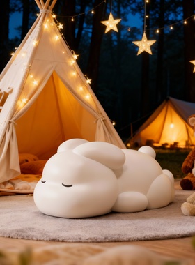 儿童房可爱动物树脂小夜灯摆件