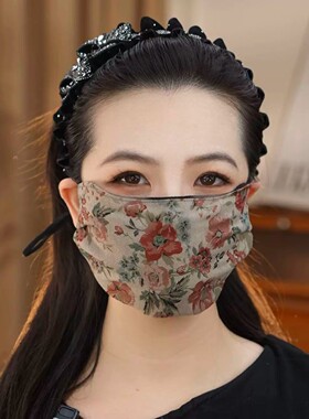 保暖口罩冬天防风防寒26新款不勒耳女士布口罩加绒加厚面罩可水洗