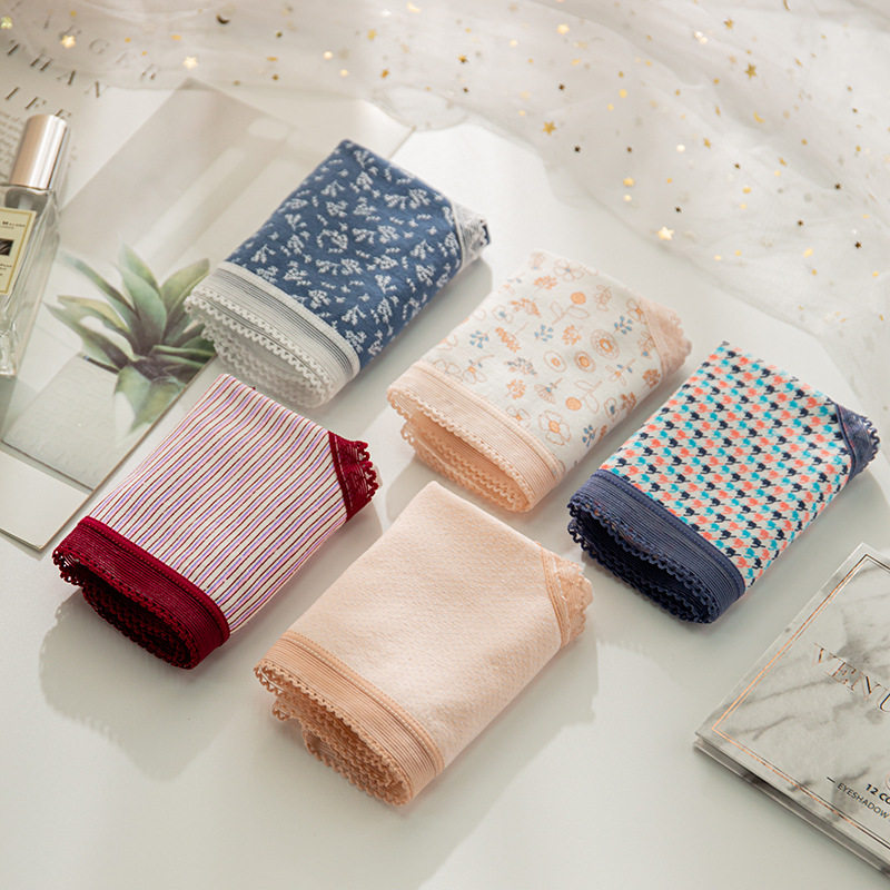 北极绒纯棉夏季透气可爱中腰内裤 北极绒晓明周内裤