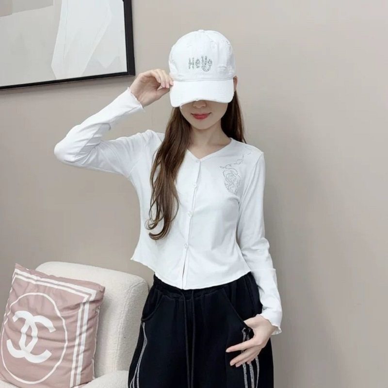 高品质玫瑰闪钻新品开衫长袖辣妹玫瑰烫钻修身广场舞跳舞服装上衣,淘宝优惠券,粉丝福利购,淘宝优惠卷