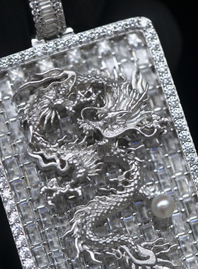 WBJ定制珠宝银银麻花项链吊坠