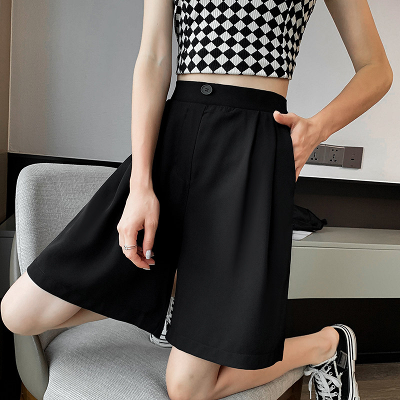 2022新款西装夏季高腰宽松三分裤 享慕休闲裤