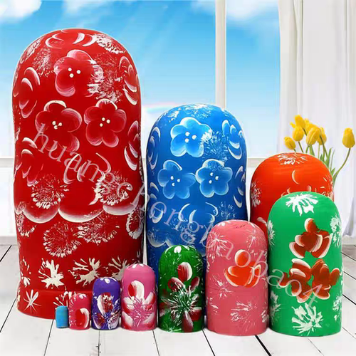俄罗斯风格套娃10层正品 手工木制品 玩具生日礼物抖音爆款套娃07 - 图2