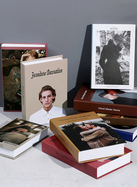 现代英文假书客厅摆件