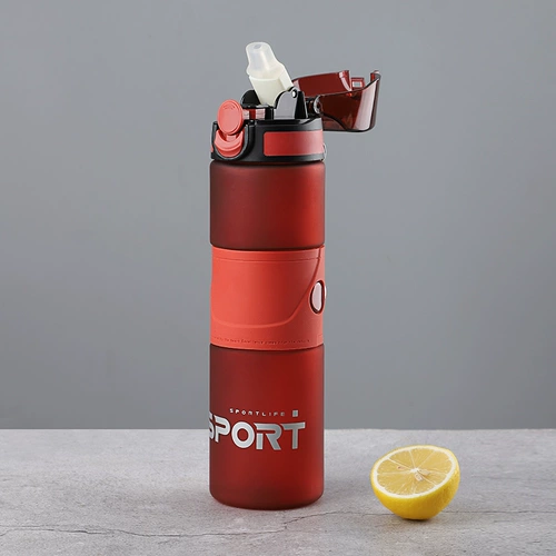 Пластиковая вместительная и большая трубочка со стаканом для спортзала, высококачественный спортивный чайник