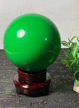 玉石水晶球夜光球荧光石摆件摆设