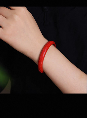 天然朱砂百福手镯帝王红高纯度送妈妈蛇年本命年新年礼物正品