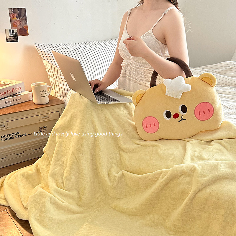 小熊抱枕被子两用加厚空调毯子办公室午睡车载沙发靠枕折叠二合一,淘宝优惠券,粉丝福利购,淘宝优惠卷