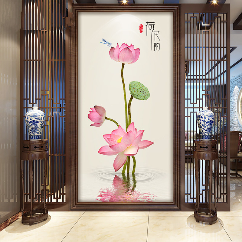 荷花玄关画图片大全,荷花玄关寓意(第12页)_大山谷图库