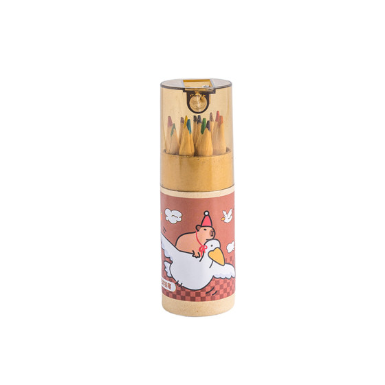 Capybara 12-color colored pencils for primary school students in first and second grade kindergarten activity prizes creative and practical stationery gifts
