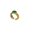 Myanmar natural grade A jadeite oval ring