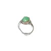 Burmese natural grade A jadeite oval cabochon ring