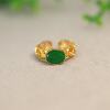 Myanmar natural grade A jadeite oval ring