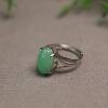 Waxy Yang Green Natural Grade A Jade Egg Ring