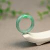 #N411 Piaoyang Green Burmese Natural Grade A Jade Ring No. 16 Women’s Ring Ring