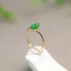 Myanmar natural grade A jade gourd ring
