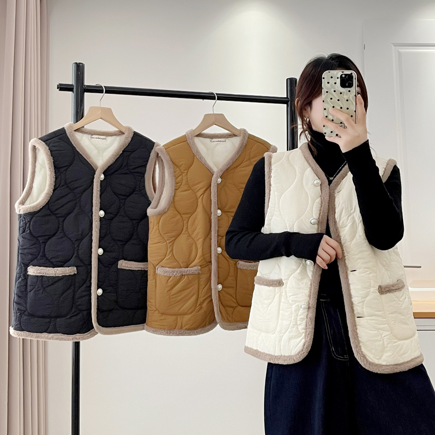 时尚洋气加绒保暖马甲胖mm无袖叠穿坎肩宽松遮肚子200斤大码女装,淘宝优惠券,粉丝福利购,淘宝优惠卷