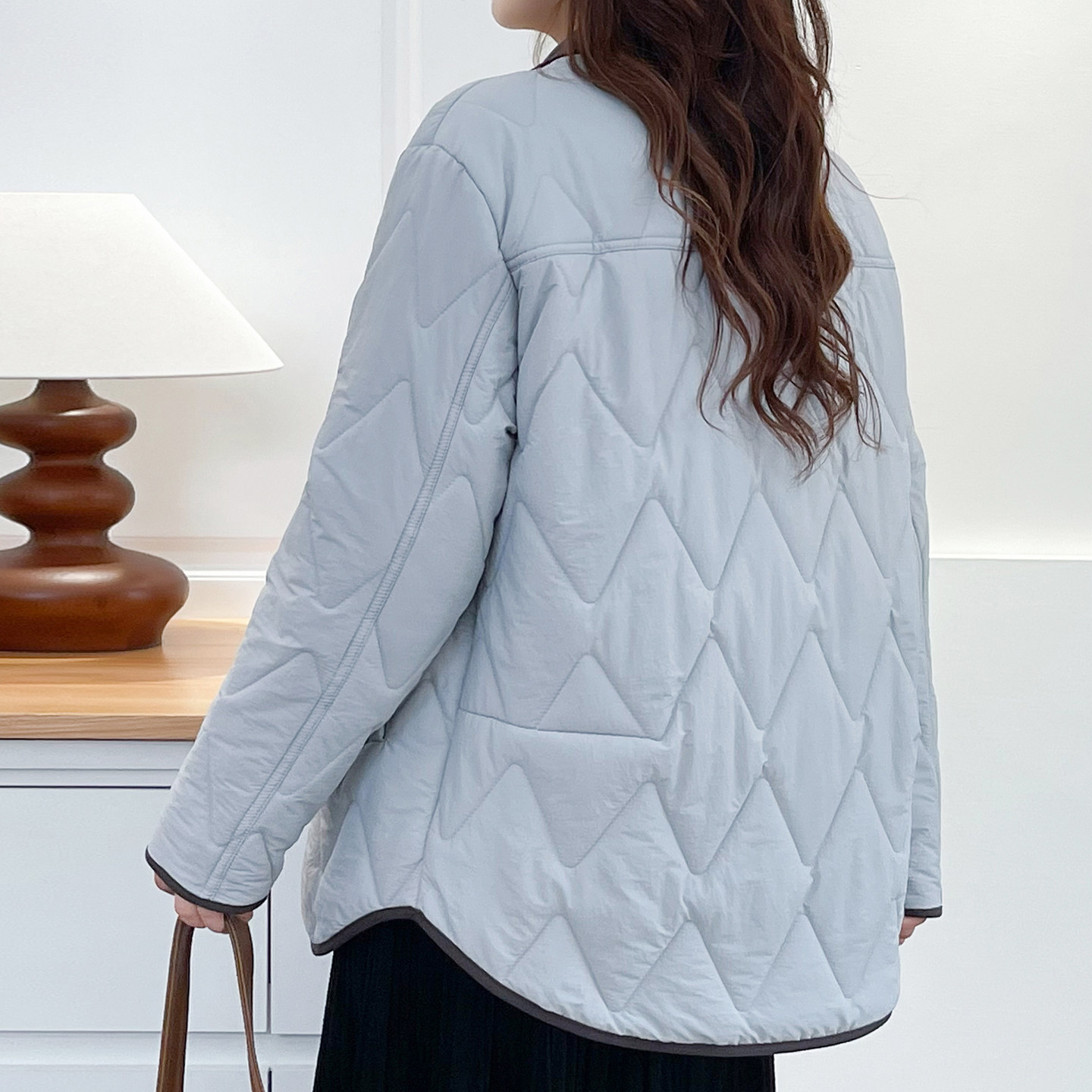 2025时尚洋气秋冬装假两件保暖加厚棉衣胖mm大码小香风遮肉外套韩,淘宝优惠券,粉丝福利购,淘宝优惠卷