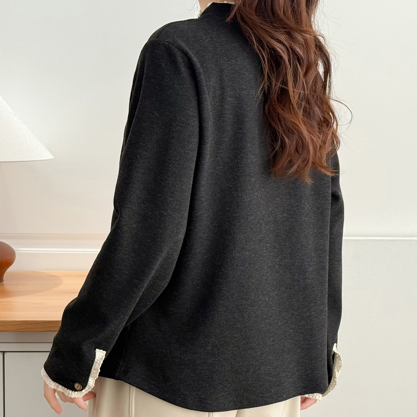 2025秋冬大码女装拼接花边领加绒打底衫胖mm遮肚显瘦长袖T恤上衣,淘宝优惠券,粉丝福利购,淘宝优惠卷